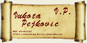 Vukota Pejković vizit kartica
